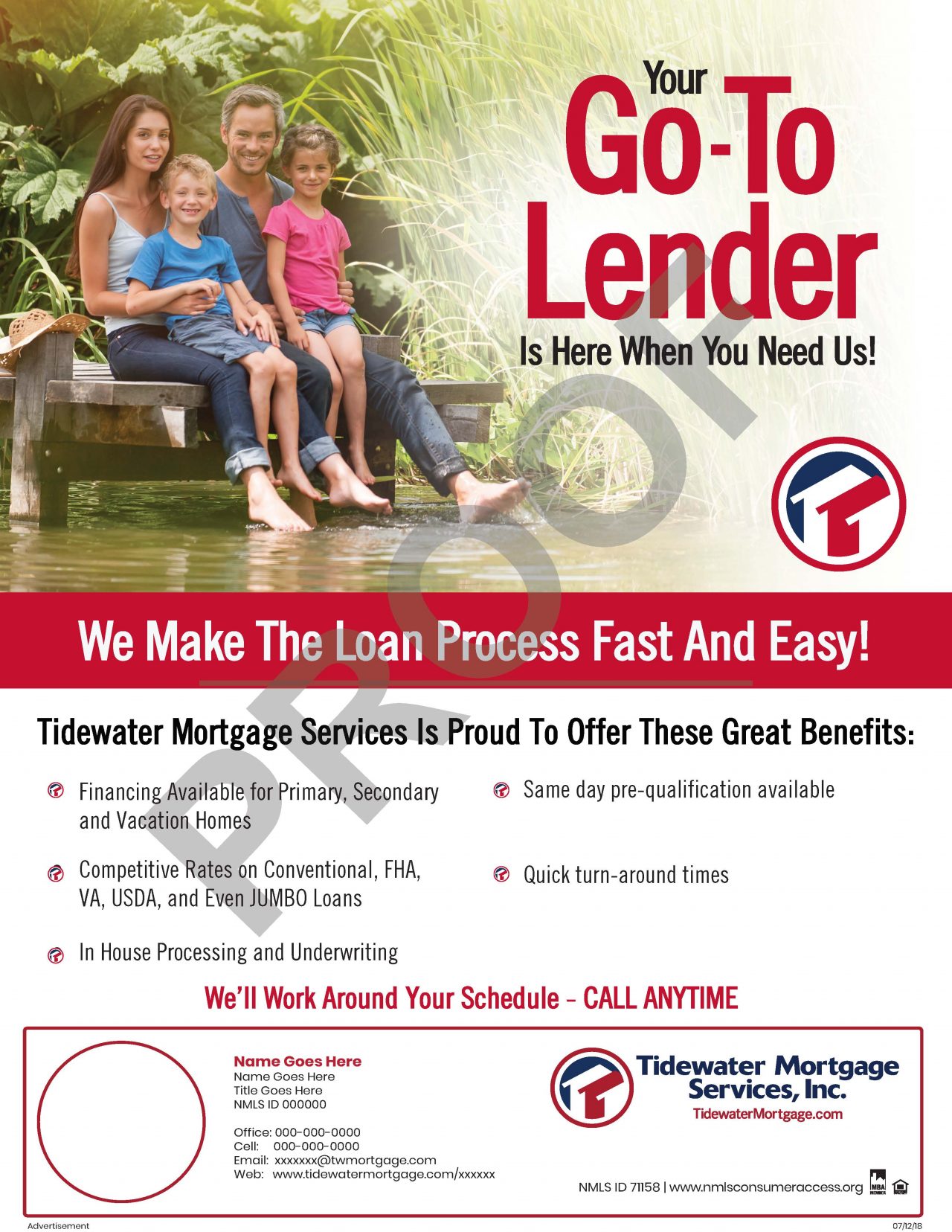 Go To Lender Lake 073018 Tidewater Mortgage Services Inc